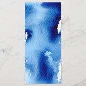 RECEPTIE BRUILOFT MENU stijlvolle marine waterverf (Voorkant)