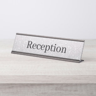 Receptie Desk Naam Bord Bureau Naambordje