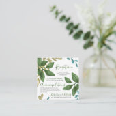 Receptie & Details Waterverf Trouwblad Informatiekaartje (Staand voorkant)