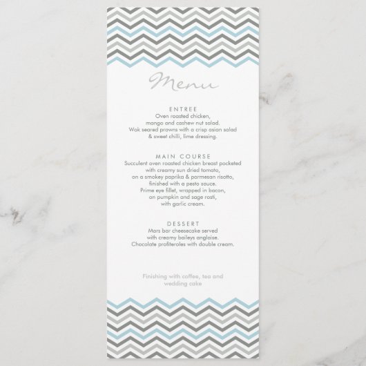 RECEPTIE DINER MENU :: chevron1 3 (Achterkant)