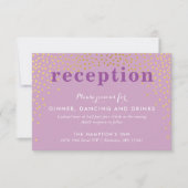 RECEPTIE FEEST rustieke chique gouden confetti paa Kaart (Voorkant)