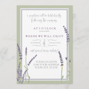 Receptie Franse Lavendel Bloemen Moderne Typografi Kaart