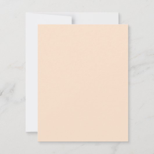 Receptie Kaart voor Peach Rustic Wedding Notitiekaartje (Achterkant)