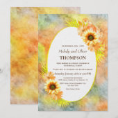 Receptie na de bruiloft Rustieke zonnebloem Kaart (Voorkant / Achterkant)