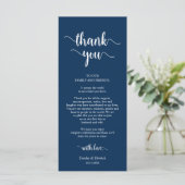 Receptie Plaats Instelling Dank u Rustiek Blauwe K Programma (Staand voorkant)