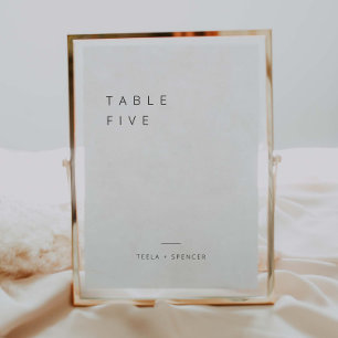 Receptie Tafelnummer Minimalistische Decor Kaart T
