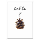 Receptie Tafelnummer Rustieke Pinecone (Achterkant)