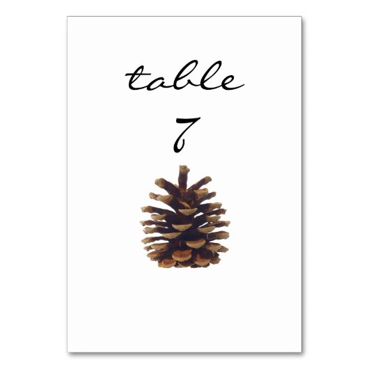 Receptie Tafelnummer Rustieke Pinecone (Voorkant)