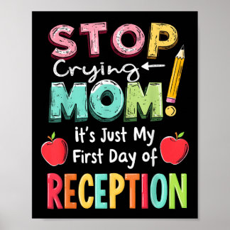 Receptie terug naar school eerste dag van de kleut poster