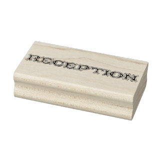 Receptie  Typografie Rubber Art Stamp Rubberstempel