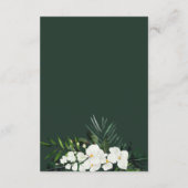 receptie voor tropische grienery - witte florale b informatiekaartje (Achterkant)