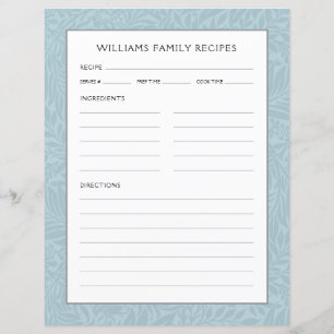 Receptiepagina voor familienaam Blauwe Bloem