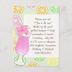 Réception au bord de la piscine, invitation