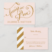 Réception Cartes Script Forever Love Parties scint (Devant / Derrière)