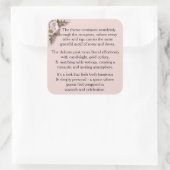 Reception Ceremony -  Pink Roses & Doves Vierkante Sticker (Tas)