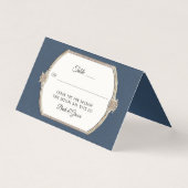 Réception classique victorienne élégante bleue et  (Front)