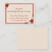 Réception de la Faire-part de mariage de roses rou (Devant / Derrière)
