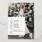 Réception de la photo moderne Foil Invitation (Verso)