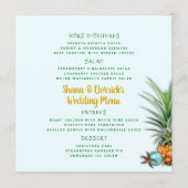 Réception de l'ananas de Noël Carré Menu Modèle (Devant)