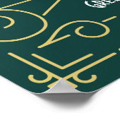 Réception de mariage Art Déco Affiche de bienvenue (Coin)