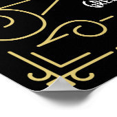 Réception de mariage Art Déco Affiche de bienvenue (Coin)
