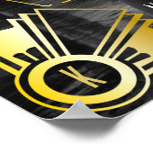 Réception de mariage Art déco Bienvenue Photo doré (Coin)