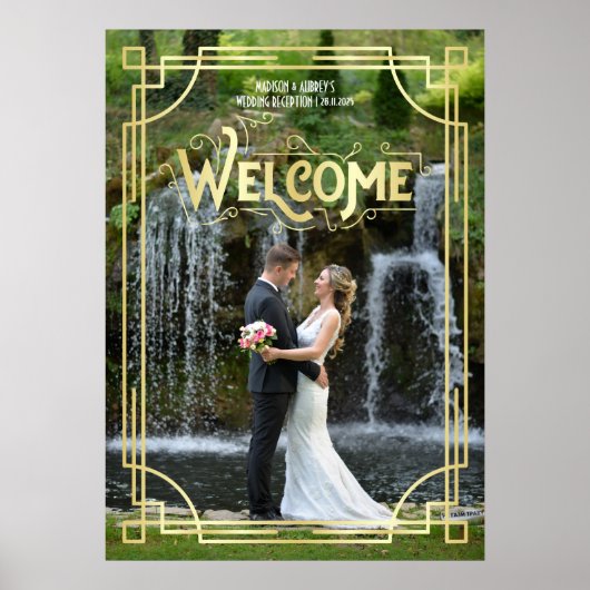 Réception de mariage Art Déco Votre Affiche de bie (Devant)