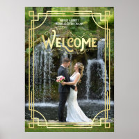 Réception de mariage Art Déco Votre Affiche de bie