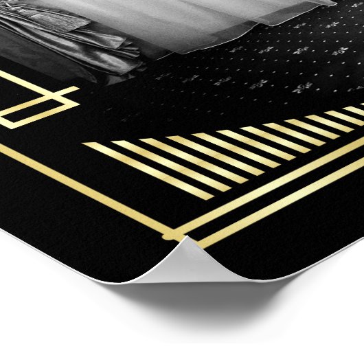 Réception de mariage Art Déco Votre Affiche de bie (Coin)