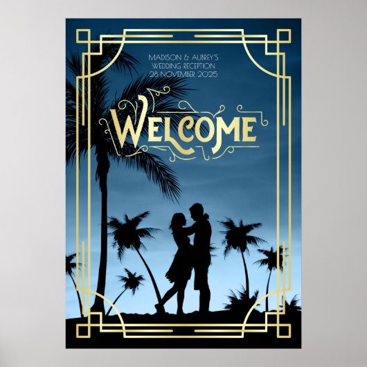 Réception de mariage Art Déco Votre Affiche de bie (Devant)