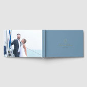 Réception de mariage au monogramme bleu poussiéreu (Complet)
