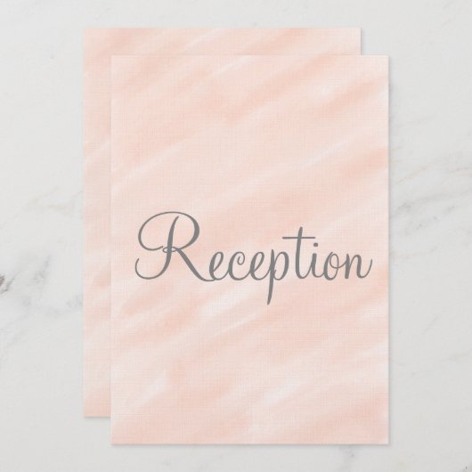 Réception de mariage Blush Monogramme Invitation (Devant / Derrière)