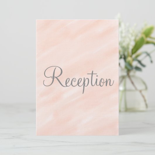 Réception de mariage Blush Monogramme Invitation (Debout devant)