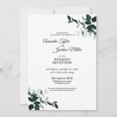 Réception de mariage botanique neutre Invitation (Devant)