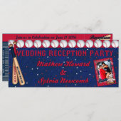 Réception de mariage de baseball Invitation sur me (Devant / Derrière)