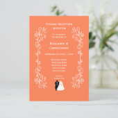 Réception de mariage de corail Invitation mariée S (Debout devant)