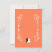 Réception de mariage de corail Invitation mariée S (Dos)