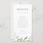 Réception de mariage de forêt sauvage Merci (Devant)