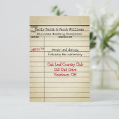 Réception de mariage de la carte de bibliothèque r (Debout devant)