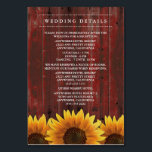 Réception de mariage de tournesol   Cartes d'héber<br><div class="desc">Sunflower Wedding Réception   Cartes d'hébergement - incluez ces cartes d'information pour informer vos invités de l'emplacement de votre réception,  du calendrier de réception et des informations de l'hôtel afin de faciliter la planification.</div>