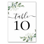 Réception de mariage Eucalyptus Numéro de table (Dos)