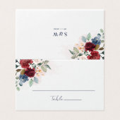 Réception de mariage floral de Bourgogne Numéro de (Outside Unfolded)