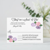 Réception de mariage floral seulement carte RSVP (Debout devant)
