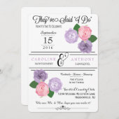 Réception De Mariage Florale Seulement Invitation (Devant / Derrière)