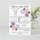 Réception De Mariage Florale Seulement Invitation (Debout devant)