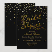 RECEPTION DE MARIAGE Invitation avec confettis à f (Devant / Derrière)
