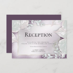 Réception de mariage   Invitation Eggplant Shimmer