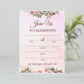 Réception de mariage Invitation Mariage mignon Pla (Debout devant)