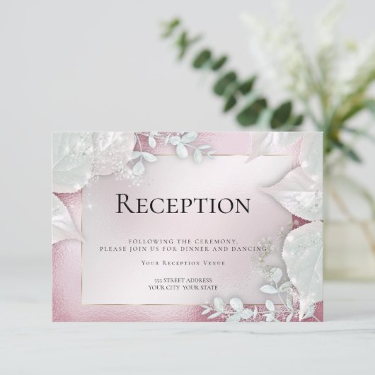 RÉCEPTION DE MARIAGE | Invitation Pailletée Bourgo (Debout devant)