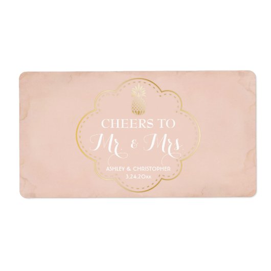 Réception de mariage Mini Champagne Étiquette Anan (Devant)